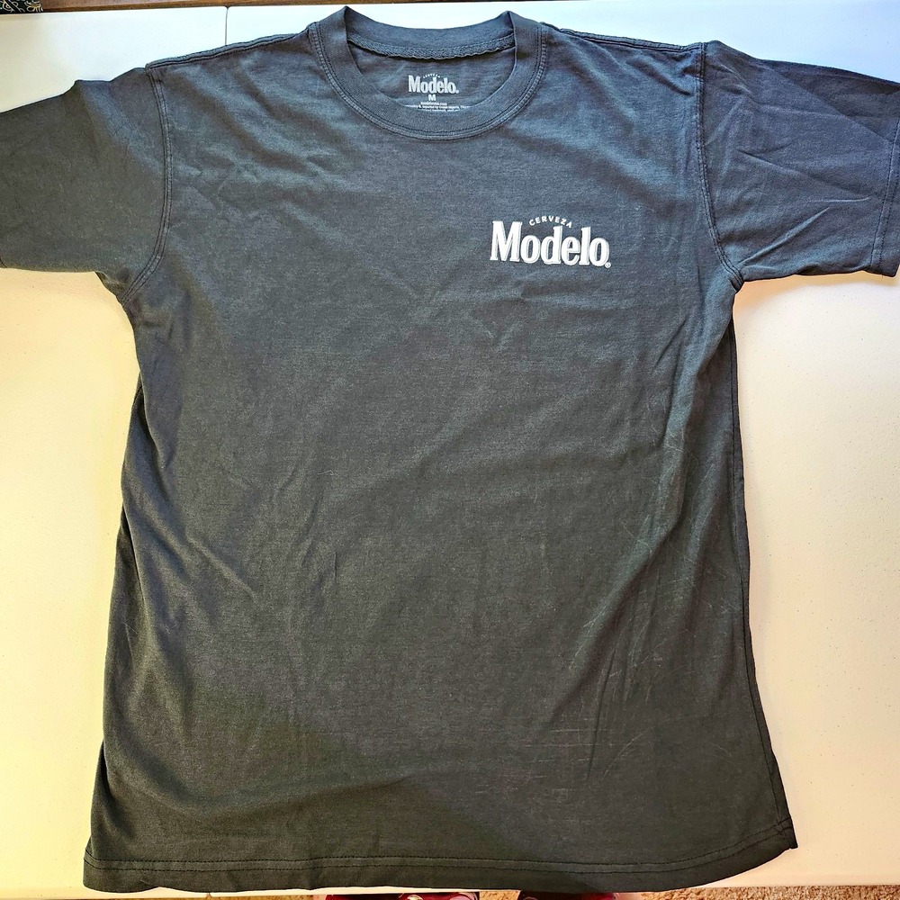 Modelo Breweriana Graphic T-Shirt Gray Short Sleeve Mens Size M